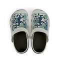 Kids Sports Pattern Foam Clogs — Athletic Soccer, Basketball & Bike Design